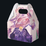 Paarse iris bruidstaart gunstbox bedankdoosjes<br><div class="desc">Iris Trouwtaart gunstboxen,  volledig . Ontworpen op basis van een van mijn aquarelschilderijen.</div>