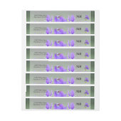 Paarse iris bruiloft wrap rond label (Vel)