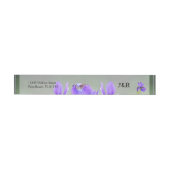 Paarse iris bruiloft wrap rond label (Individueel)
