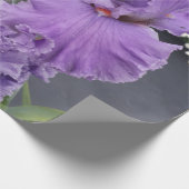 Paarse Iris bruinbloemen Lavender Lila Beared Cadeaupapier (Hoek)