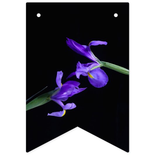 Paarse Iris Bunting Flags Vlaggetjes (Tweede vlag)