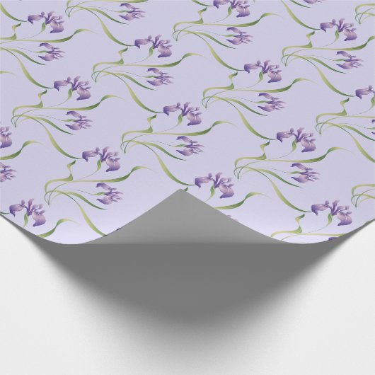 Paarse Iris Cadeaupapier (Hoek)