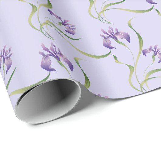  Paarse Iris Cadeaupapier (Rol Hoek)