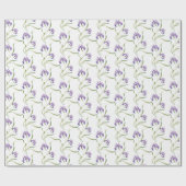 Paarse Iris Cadeaupapier (Vlak)