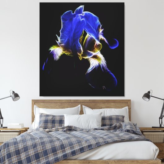 Paarse Iris Canvas Afdruk (Insitu (Slaapkamer))