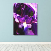 Paarse Iris Canvas Afdruk (Insitu (Houten vloer))