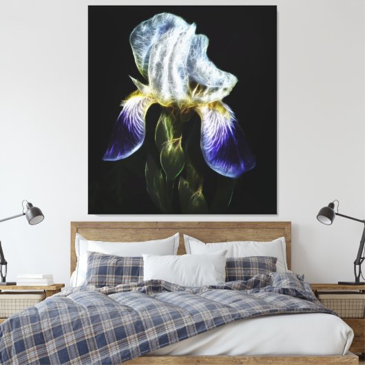 Paarse Iris Canvas Afdruk (Insitu (Slaapkamer))