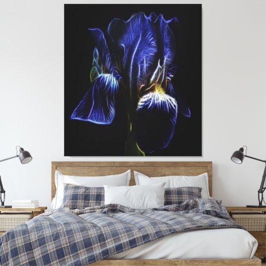 Paarse Iris Canvas Afdruk (Insitu (Slaapkamer))