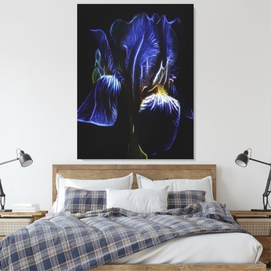 Paarse Iris Canvas Afdruk (Insitu (Slaapkamer))