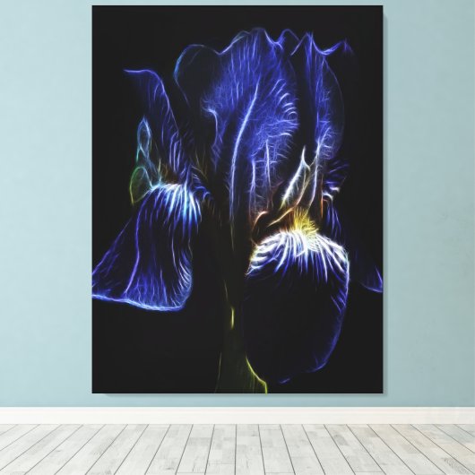 Paarse Iris Canvas Afdruk (Insitu (Houten vloer))