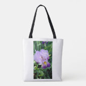 Paarse Iris Canvas tas (Achterkant)