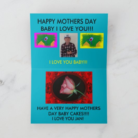 Paarse Iris Closeup Moederdag Kaart (Binnen)