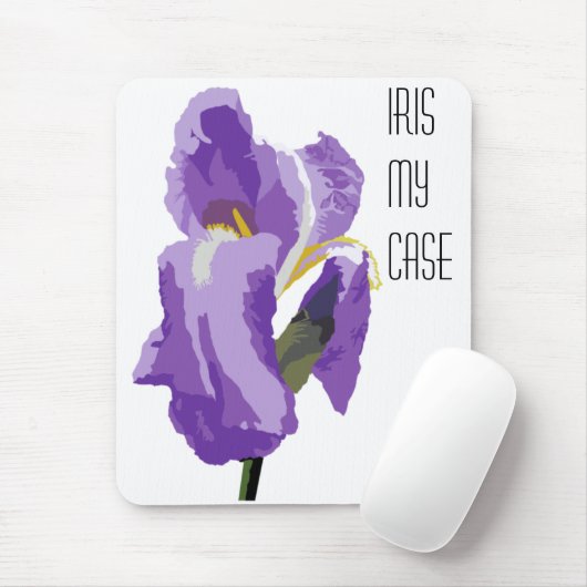 Paarse Iris Computer Vector Afbeelding Muismat (Met muis)