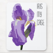Paarse Iris Computer Vector Afbeelding Muismat (Voorkant)