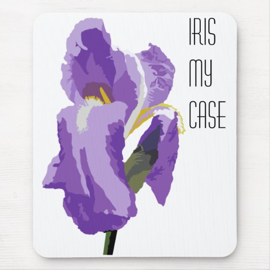 Paarse Iris Computer Vector Afbeelding Muismat (Voorkant)