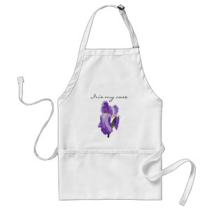 Paarse Iris Computer Vector Art Standaard Schort
