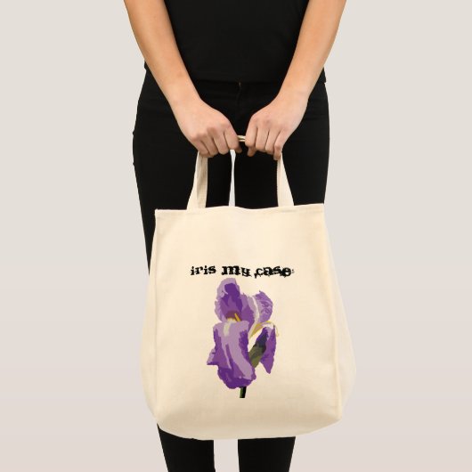 Paarse Iris Computer Vector Art Tote Bag (Voorkant (product))