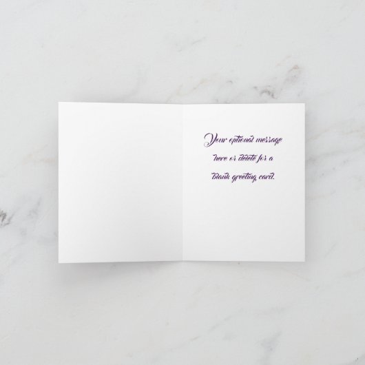 Paarse Iris Custom Bedankt! Kaart van de groetnota (Binnen)