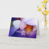 Paarse Iris denkt aan jou Kaart (Gele Bloem)