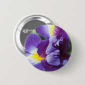 paarse iris dichtbij ronde button 5,7 cm (Voorkant /achterkant)