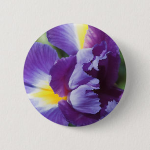 paarse iris dichtbij ronde button 5,7 cm