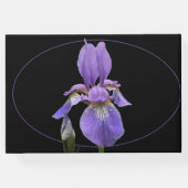 Paarse Iris Elegant Gastenboek (Achterkant)