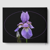 Paarse Iris Elegant Gastenboek (Achterkant)