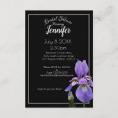 Paarse Iris Elegant Informatiekaartje (Voorkant)