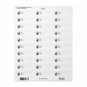 Paarse Iris en Knoppen Etiket (Full Sheet)