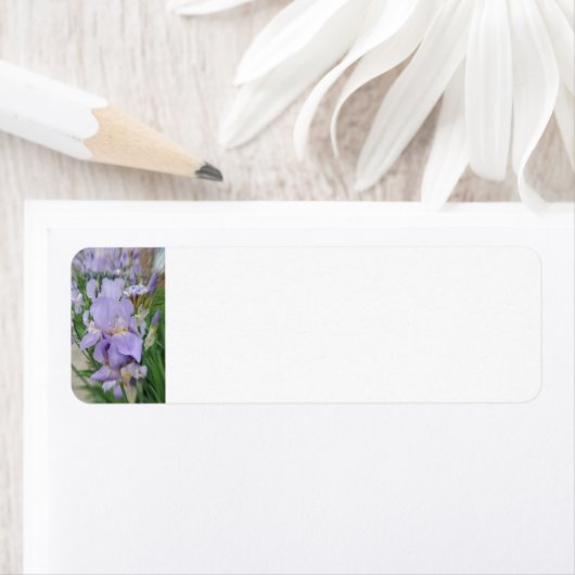 Paarse Iris Etiket (Insitu)