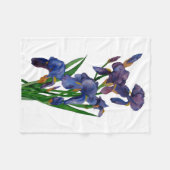 Paarse Iris Fleecy Blanket Fleece Deken (Voorkant (Horizontaal))