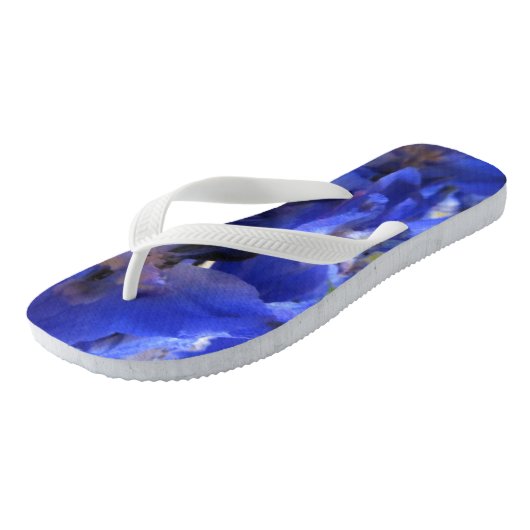 Paarse Iris Flip Flop. Teenslippers (Schuin)