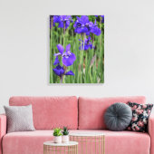 Paarse Iris Floral Botanische fotografie Canvas Afdruk (Insitu (Woonkamer))