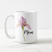 Paarse Iris Floral Mok voor haar (Links)