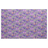 Paarse Iris Floral Pattern Stof (Fat Quarter)