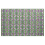 Paarse Iris Floral Patterned Fabric Stof (Yard (91,4 cm))