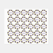 Paarse Iris Floral Persoonlijke benaming Kleding Labels (Vel)