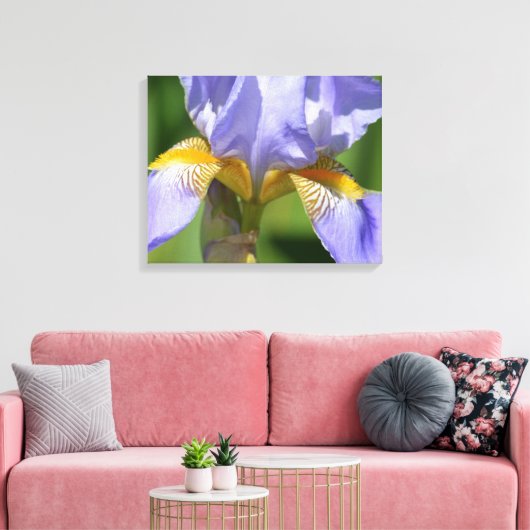 Paarse Iris Floralfotografie Canvas Afdruk (Insitu (Woonkamer))