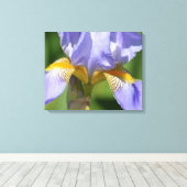 Paarse Iris Floralfotografie Canvas Afdruk (Insitu (Houten vloer))