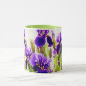 Paarse Iris Flower Art Mok Cup (Midden)