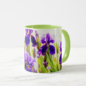 Paarse Iris Flower Art Mok Cup (Voorkant rechts)