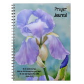  Paarse Iris Flower Art Prayer Journal Notitieboek (Voorkant)