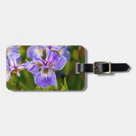 Paarse Iris Flower Bagage Koffer Label Bagagelabel