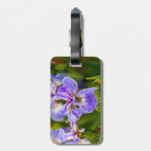 Paarse Iris Flower Bagage Koffer Label Bagagelabel (Achterkant verticaal)