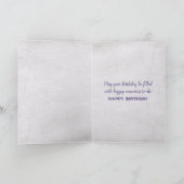 Paarse Iris Flower Birthday Kaart (Binnen)