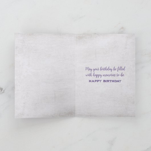 Paarse Iris Flower Birthday Kaart (Binnen)