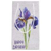 Paarse Iris Flower Birthday Klein Cadeauzakje (Voorkant)
