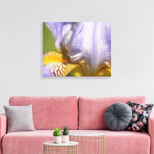 Paarse Iris Flower-fotografie Canvas Afdruk (Insitu (Woonkamer))