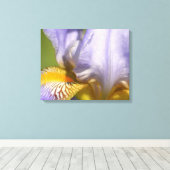 Paarse Iris Flower-fotografie Canvas Afdruk (Insitu (Houten vloer))