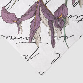 Paarse Iris Flower French Script  Decoupage Tissuepapier (Detail)